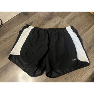 Champion Black With White Stripe Shorts Woman’s Size Medium